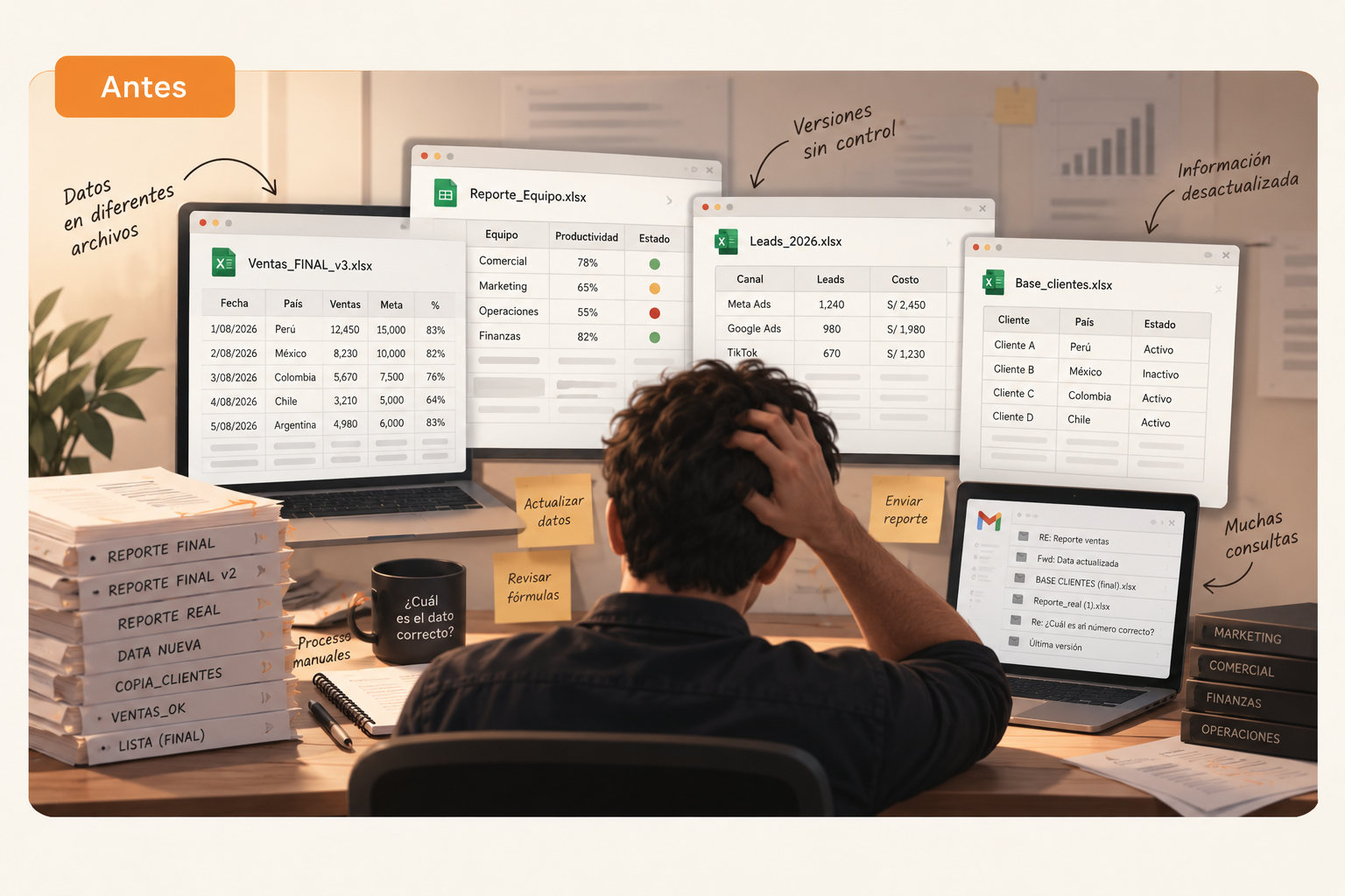 Antes y después: dashboards